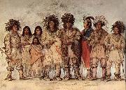George Catlin Indian Tropp oil painting on canvas
